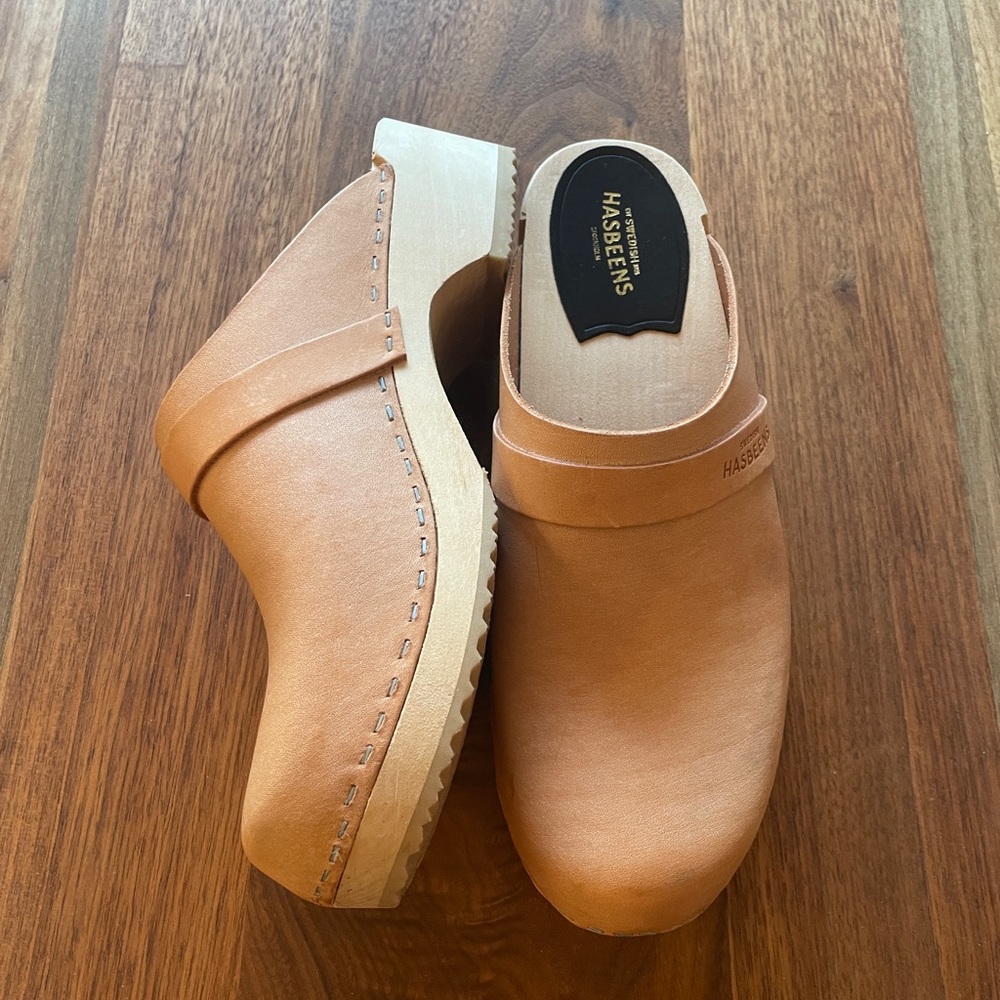 Swedish Hasbeen Husband Clogs - Nature